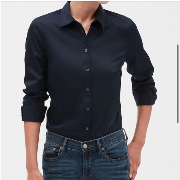 Banana Republic Oxford Style Non-Iron Shirt Size 4 - Picture 4 of 8